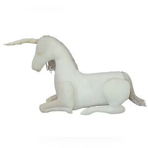 VTG 1980 Jamie Menczer Greenebaum Soft Sculpture Unicorn Fiber Art 15”